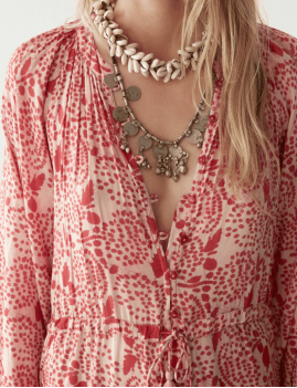 Robe imprimé rouge IRENE maison hotel - Boutique L'ananas