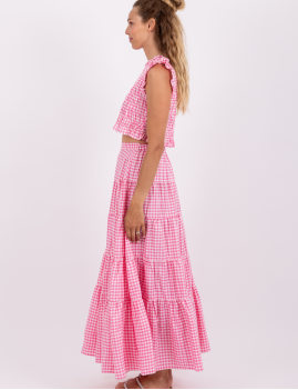 Top d'été sans manches rose MALONE Sundress - Boutique l'ananas