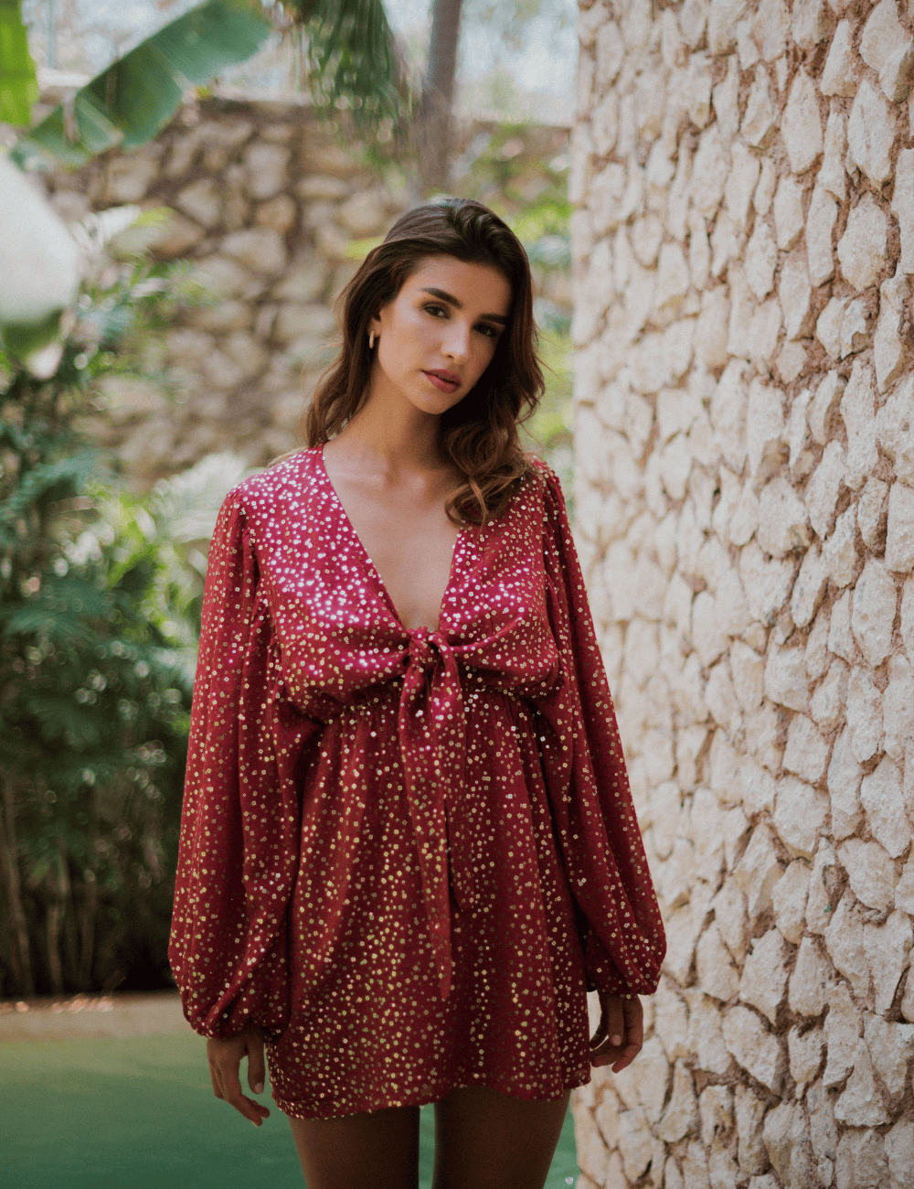 Robe courte à sequins bohème SIA Sundress - Boutique L'ananas