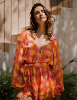 Combinaison short bohème FLEUR Sundress - Boutique l'ananas