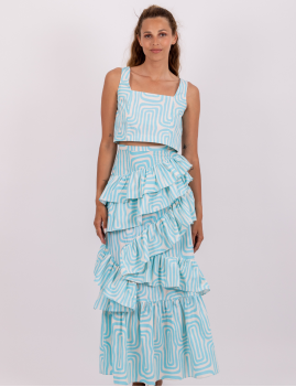 Jupe longue bohème chic SUZETTE Sundress - Boutique l'ananas