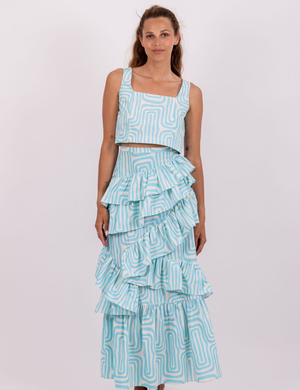 Jupe longue bohème chic SUZETTE Sundress - Boutique l'ananas