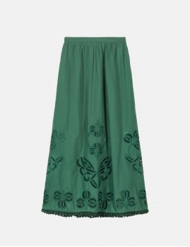 Jupe longue verte dentelle boho PAOLA Louise Misha - Boutique L'aNana(s)