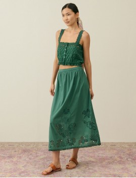 Jupe longue dentelle boho PAOLA Louise Misha - Boutique L'aNana(s)