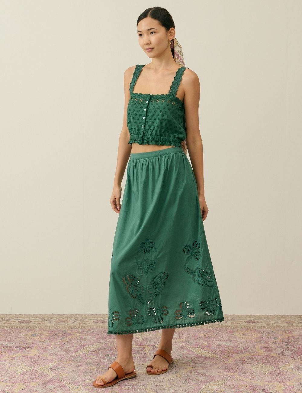 Jupe longue dentelle boho PAOLA Louise Misha - Boutique L'aNana(s)