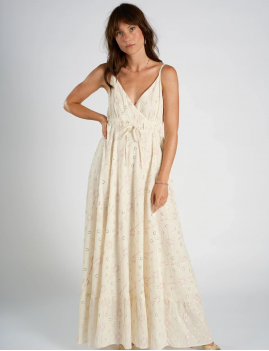 Robe cache coeur bohème à bretelles JOYA Rhum Raisin - Boutique L'aNana(s)