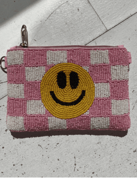 Portefeuille en perlage boho chic smiley PAULETTE loofs - Boutique L'aNana(s)