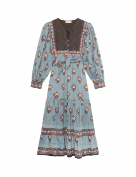 Robe longue bohème bleue ALLEGRA Maison Hotel - Boutique L'aNana(s)