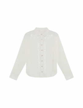 Blouse blanche brodée boho KERRY Maison Hotel - Boutique L'aNana(s)