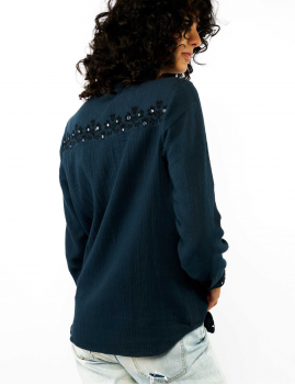 Blouse bohème brodée de miroirs MALA WILD - Boutique L'aNana(s)