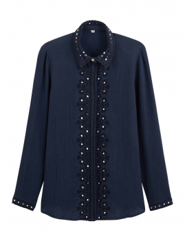 Chemise de rentrée bohème brodée de miroirs MALA WILD - Boutique L'aNana(s)