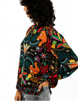 Chemise gipsy chic imprimé gipsy ExVoto BONAVENTURE WORLD WILD 6 Boutique L'aNana(s)