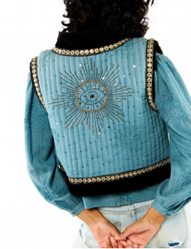 Veste sans maches brodé bohème ISCO WILD - Boutique L'aNana(s)