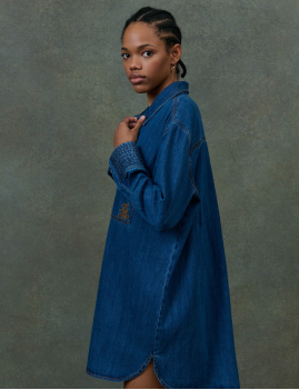 Robe courte en jean bohème SIANA Louise Misha - Boutique L'aNana(s)