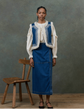 Veste sans manches bohème effet fourrure FIGARA Louise Misha - Boutique L'aNana(s)