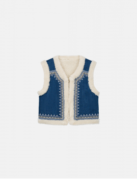 Gilet sans manches hippie réversible effet fourrure FIGARA Louise Misha - Boutique L'aNana(s)