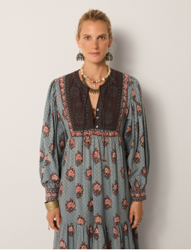 Robe bohème bleue Maison Hôtel - Boutique L'aNana(s)