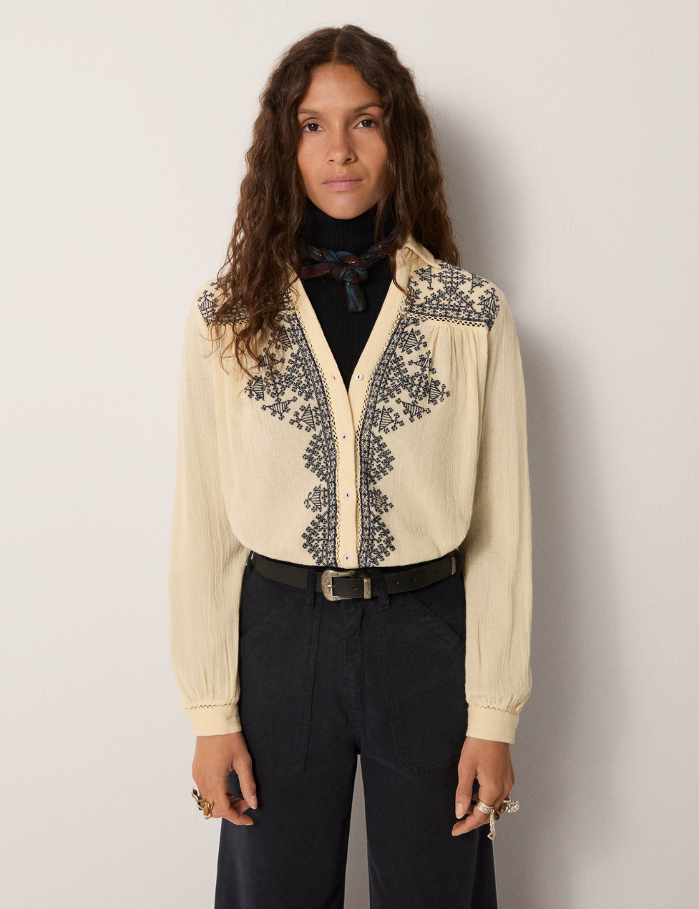 Chemise brodée Maison Hôtel - Boutique L'aNana(s)
