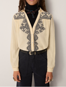 Chemise boho brodée Maison Hôtel - Boutique L'aNana(s)