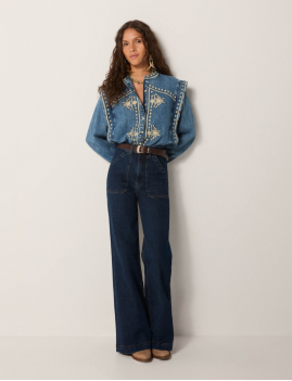 Blouse hippie chic en jean Maison Hôtel - Boutique L'aNana(s)