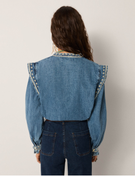 Blouse denim boho Maison Hôtel - Boutique L'aNana(s)