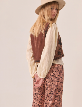 Gilet boho chic en velours NEKANE - Boutique L'aNana(s)
