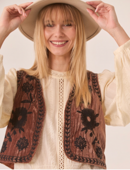 Gilet sans manches en velours NEKANE - Boutique L'aNana(s)