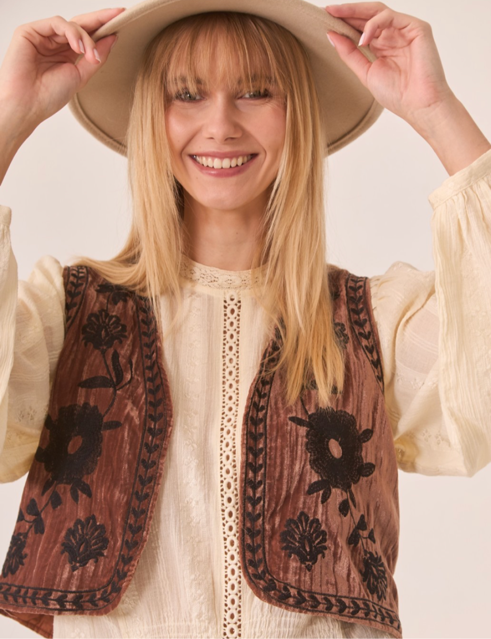 Gilet sans manches en velours NEKANE - Boutique L'aNana(s)