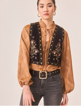 Gilet sans manches velours Nekane - Boutique L'aNana(s)