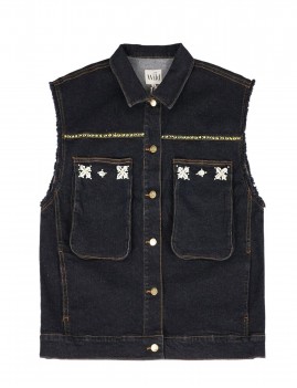 Veste sans manches en jean WILD - Boutique L'aNana(s)