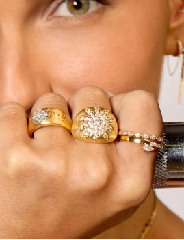 Bague en laiton doré MYABAY - Boutique L'aNana(s)