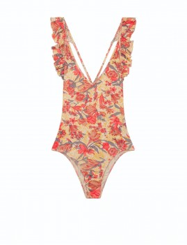 Maillot de bain 1 pièce à volants hippie gypsy style - Boutique l'ananas