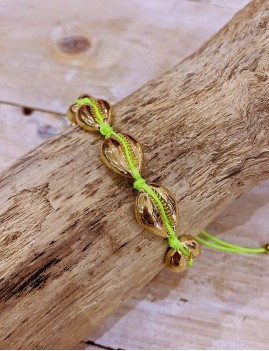 Bracelet coquillages dorés - Boutique l'ananas