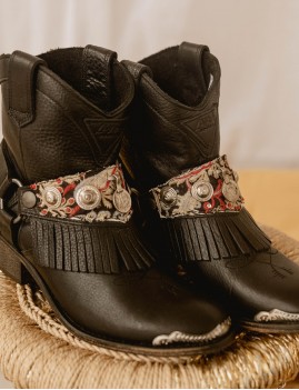 Boots en cuir gypsy à franges - Boutique l'ananas