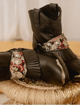 Boots en cuir bohème à franges - Boutique l'ananas