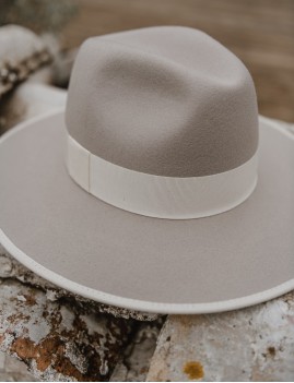 Chapeau laine gris NINA feutre bohème hippie - Boutique L'ananas