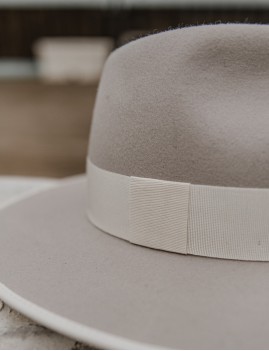 Chapeau laine gris NINA feutre bohème boho - Boutique L'ananas
