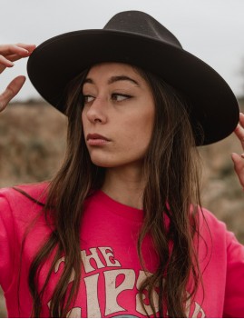 Chapeau laine noir esmee bohémienne - Boutique L'ananas