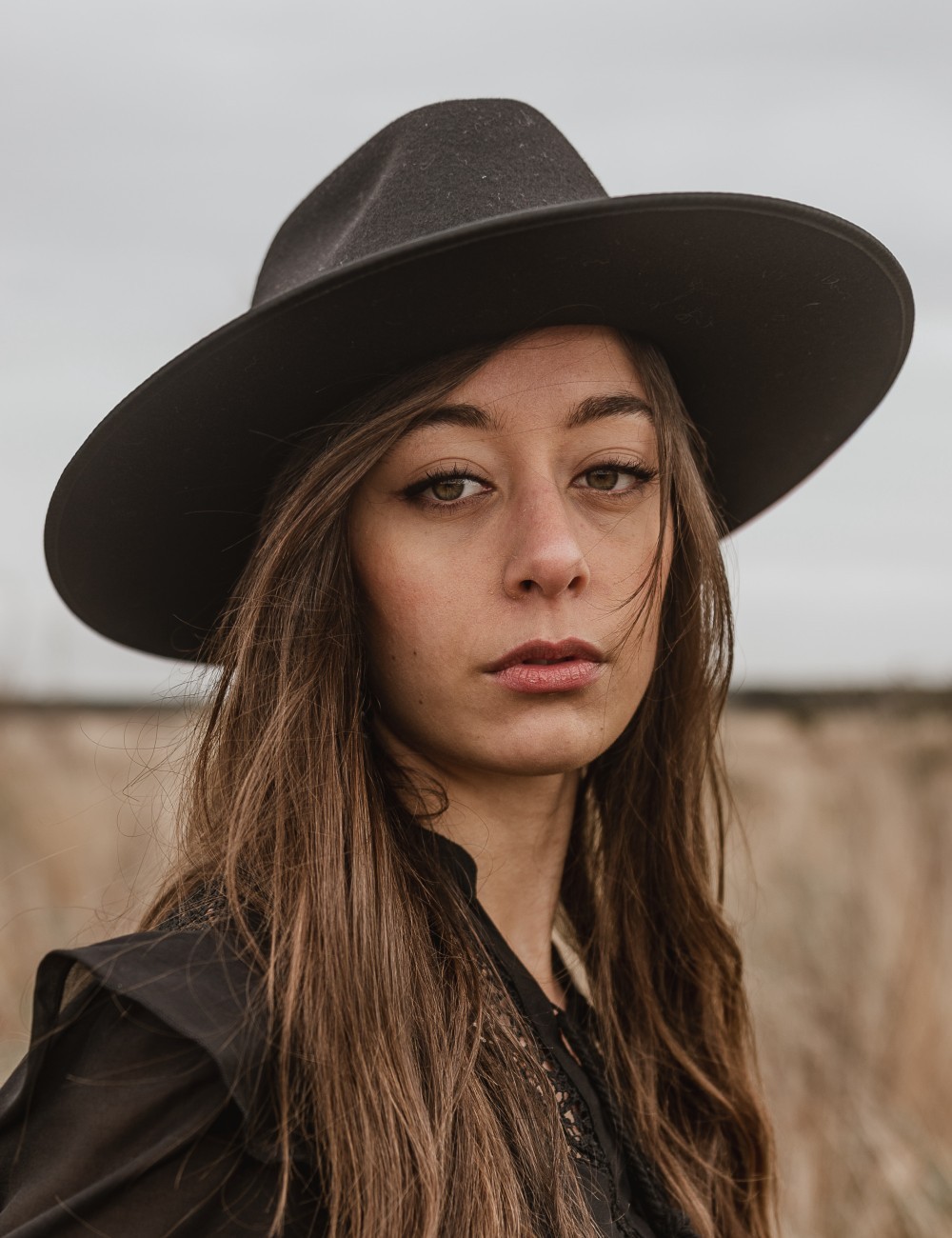 Chapeau laine noir esmee bohemian girl - Boutique L'ananas